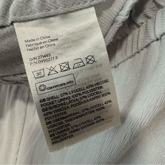 H&M Light Gray Blue Elastic Waist Wide Leg Pants - Picture 10 of 10